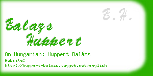 balazs huppert business card