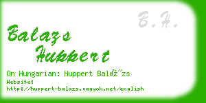 balazs huppert business card